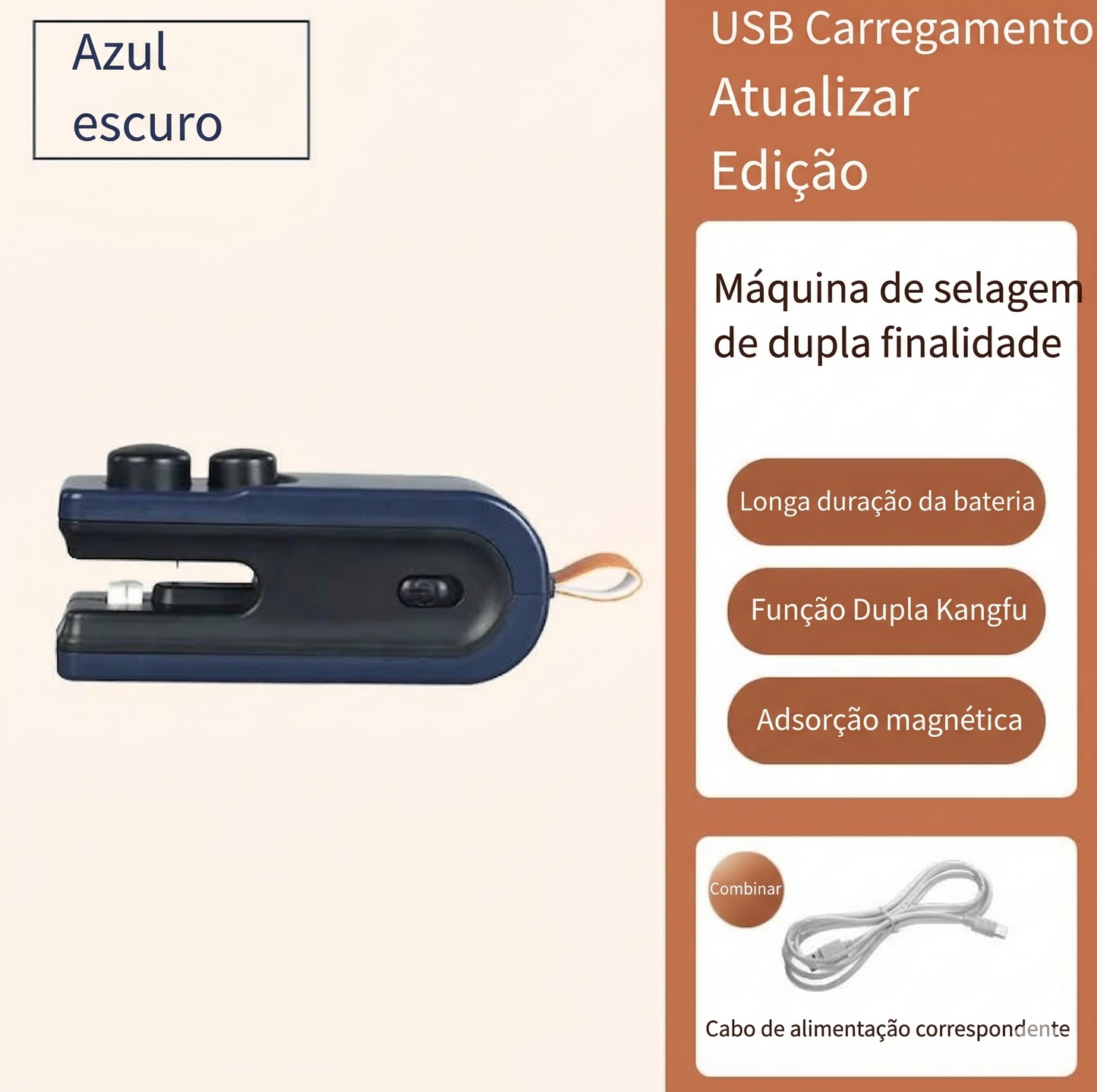 Mini Seladora Portátil USB 2 em 1