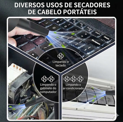 Aspirador Portátil 2 em 1: Sopra e Suga