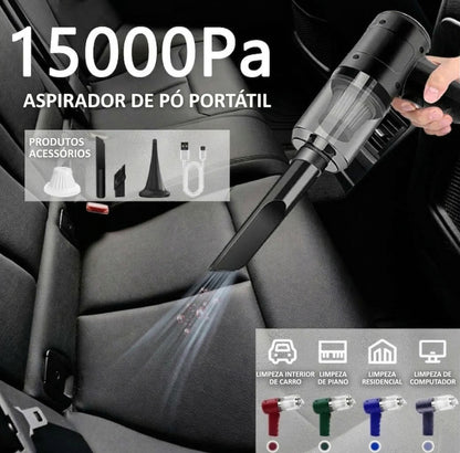 Aspirador Portátil 2 em 1: Sopra e Suga