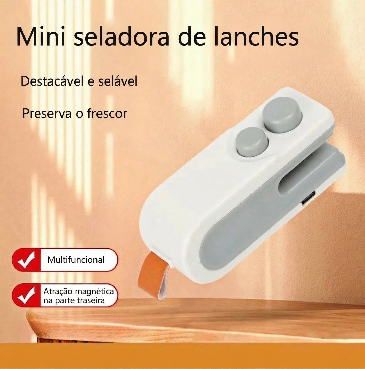Mini Seladora Portátil USB 2 em 1