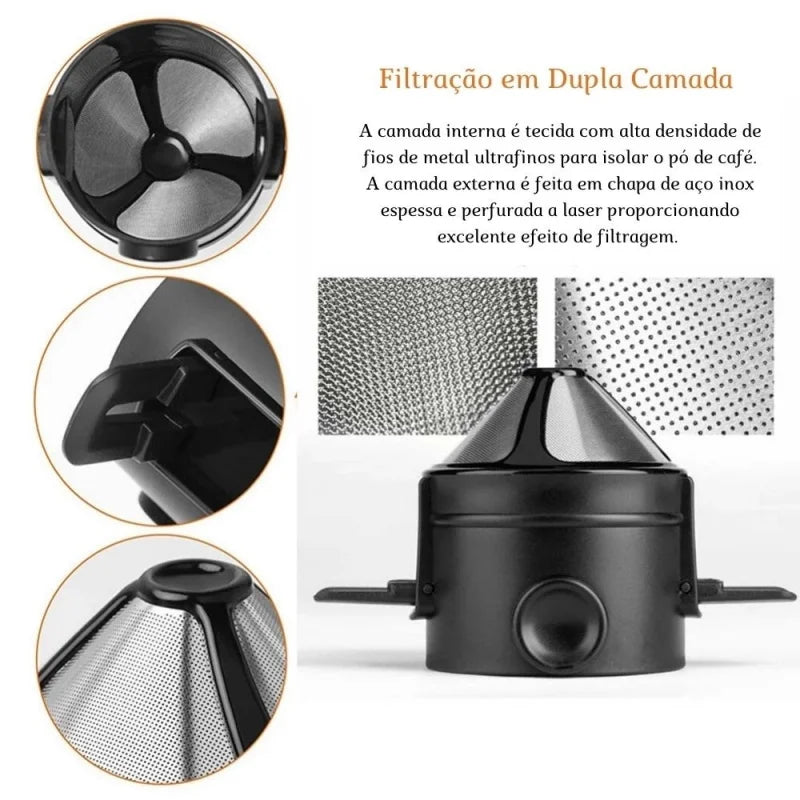 Filtro de Café Inteligente: Portátil e Reutilizável